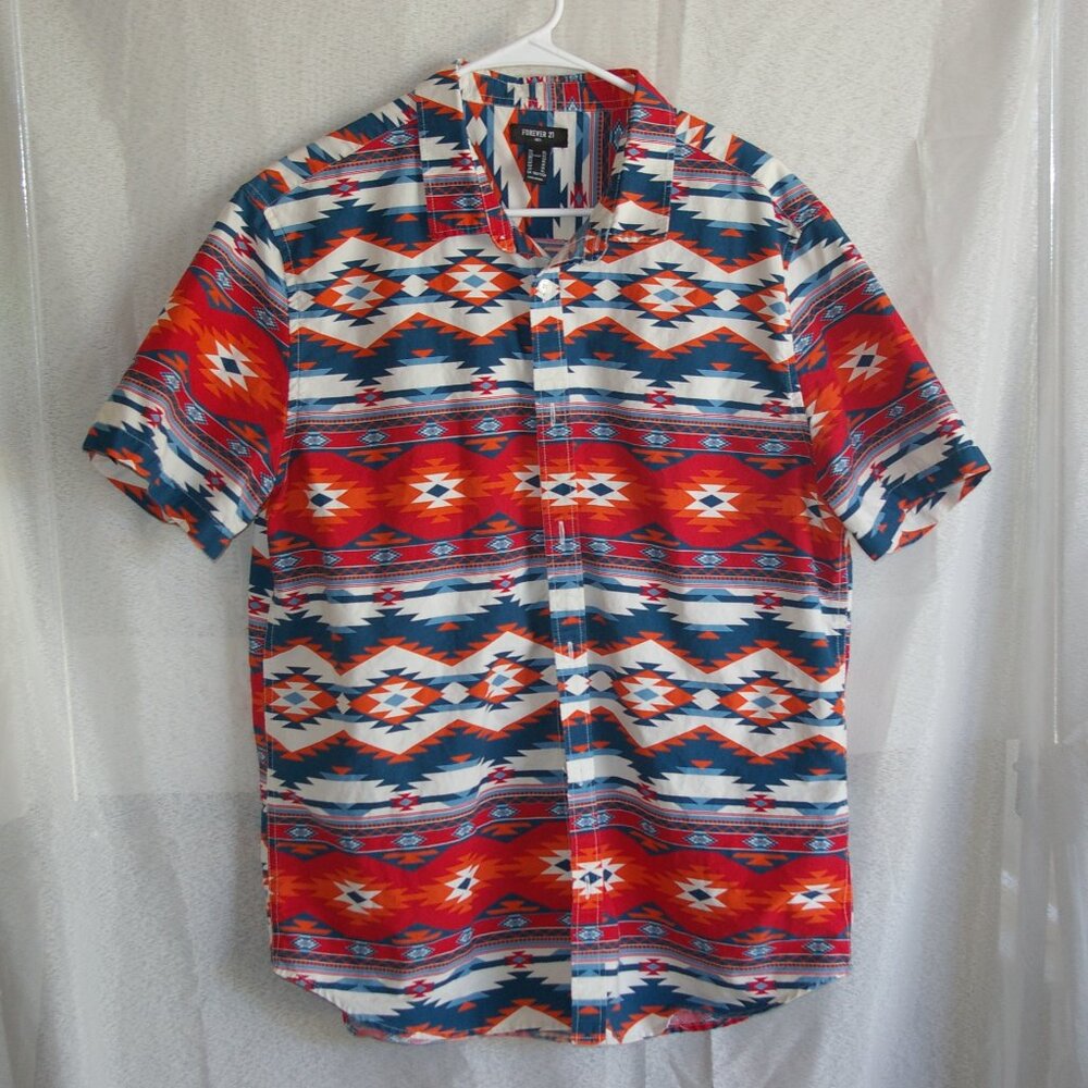 Forever 21 Button Shirt with Southwestern Pattern